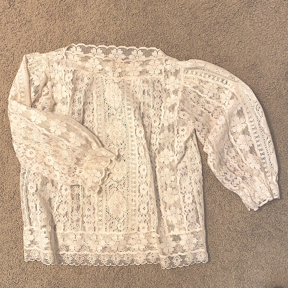 Vintage white lace top